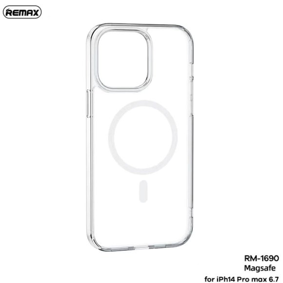 Remax MagSaf magnetic charging transparent iPhone 14 Plus Clear Creative Case - Picture 5 of 5